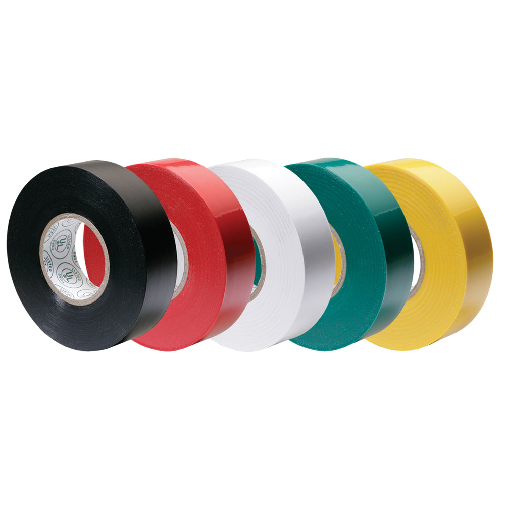 Tri-Water Marine | Ancor Premium Assorted Electrical Tape - 1/2" x 20' - Black / Red / White / Green / Yellow [339066]