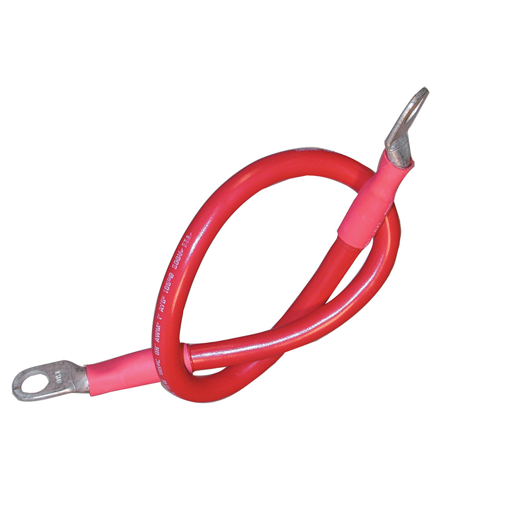 Tri-Water Marine | Ancor Battery Cable Assembly, 4 AWG (21mm) Wire, 3/8" (9.5mm) Stud, Red - 18" (45.7cm) [189131]