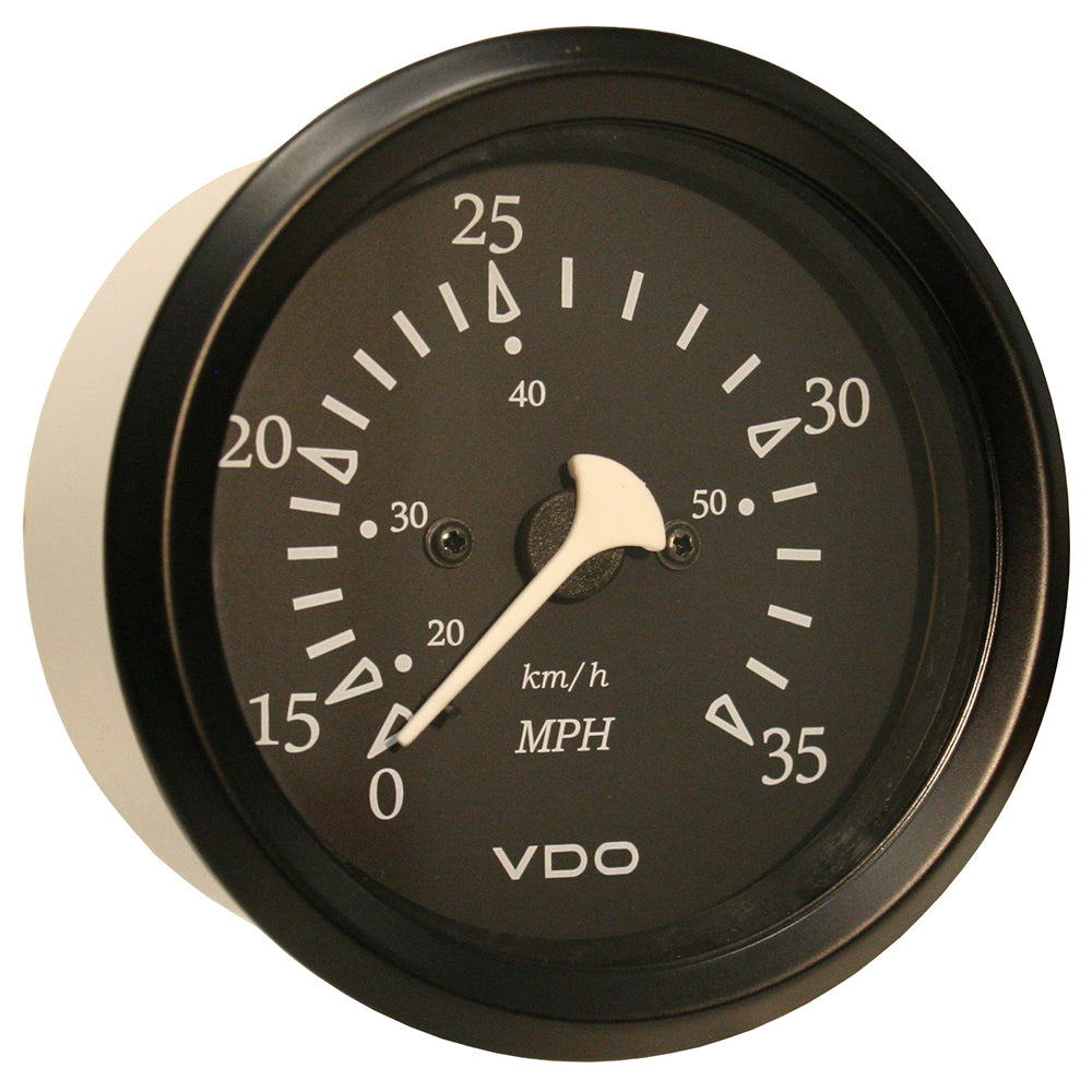 Tri-Water Marine | VDO Cockpit Marine 85mm (3-3/8") 35 MPH Pitot Speedometer - Black Dial/Bezel [260-11796]