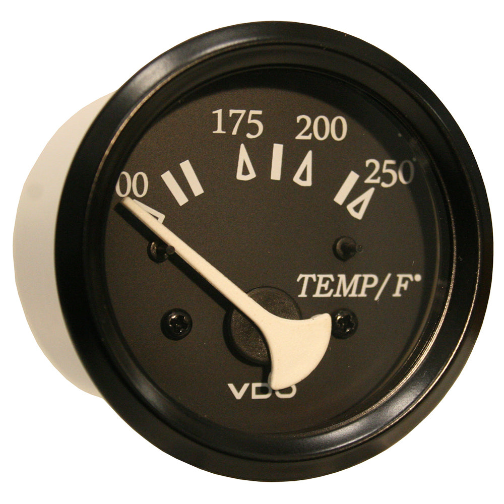 Tri-Water Marine | VDO Cockpit Marine 52mm (2-1/16") 250 F Water Temperature Gauge - Black Dial/Bezel [310-11801]