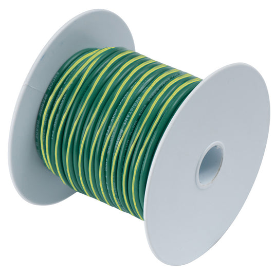 Tri-Water Marine | Ancor Green w/Yellow Stripe 10 AWG Tinned Copper Wire - 25' [109302]