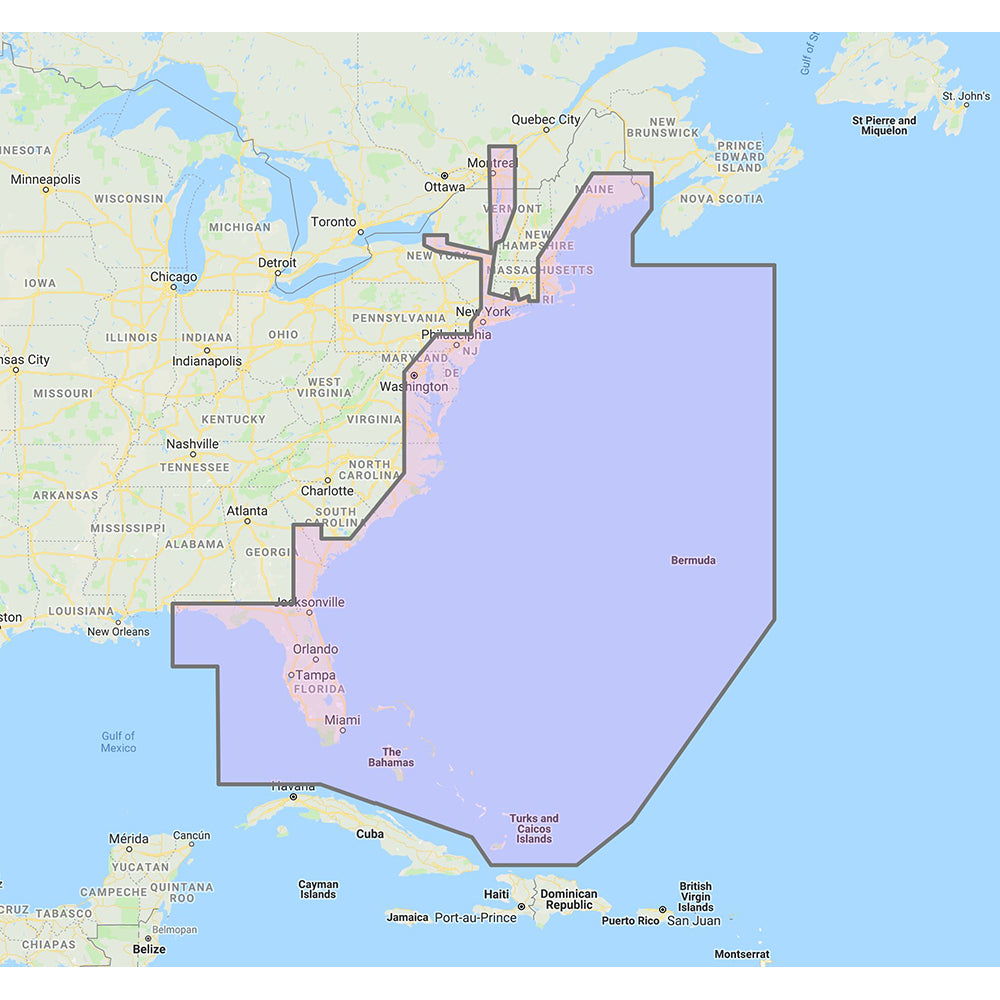 Tri-Water Marine | Furuno U.S. East Coast, Bahamas Bermuda - Vector Charts Standard Resolution Satellite Photos f/Bahamas - Unlock Code [MM3-VNA-022]