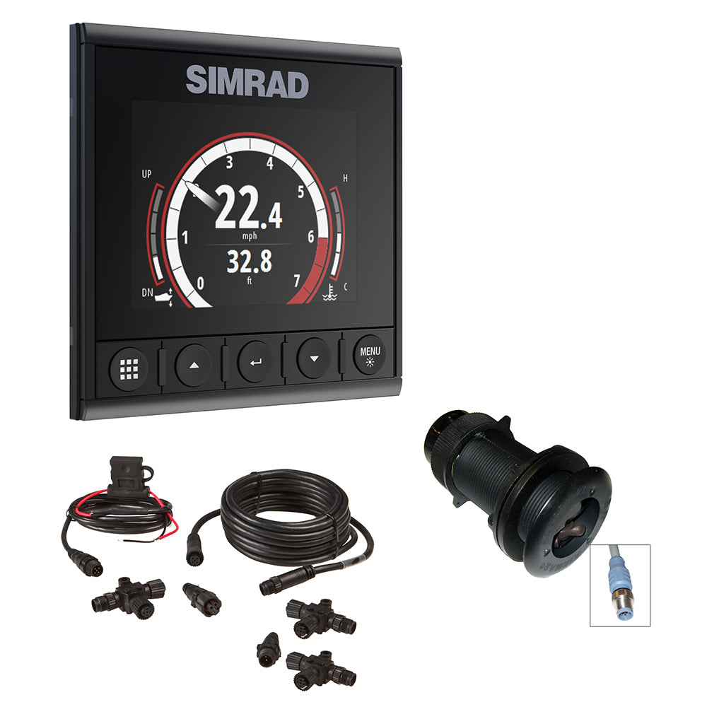 Tri-Water Marine | Simrad IS42 Speed/Depth Pack - IS42 Digital Display, DST800 Ducer & N2k Backbone Starter Kit [000-13293-001]