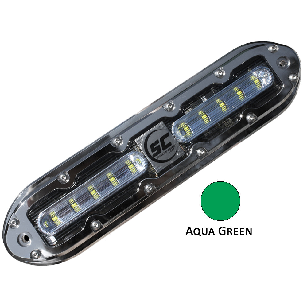 Tri-Water Marine | Shadow-Caster SCM-10 LED Underwater Light w/20' Cable - 316 SS Housing - Aqua Green [SCM-10-AG-20]