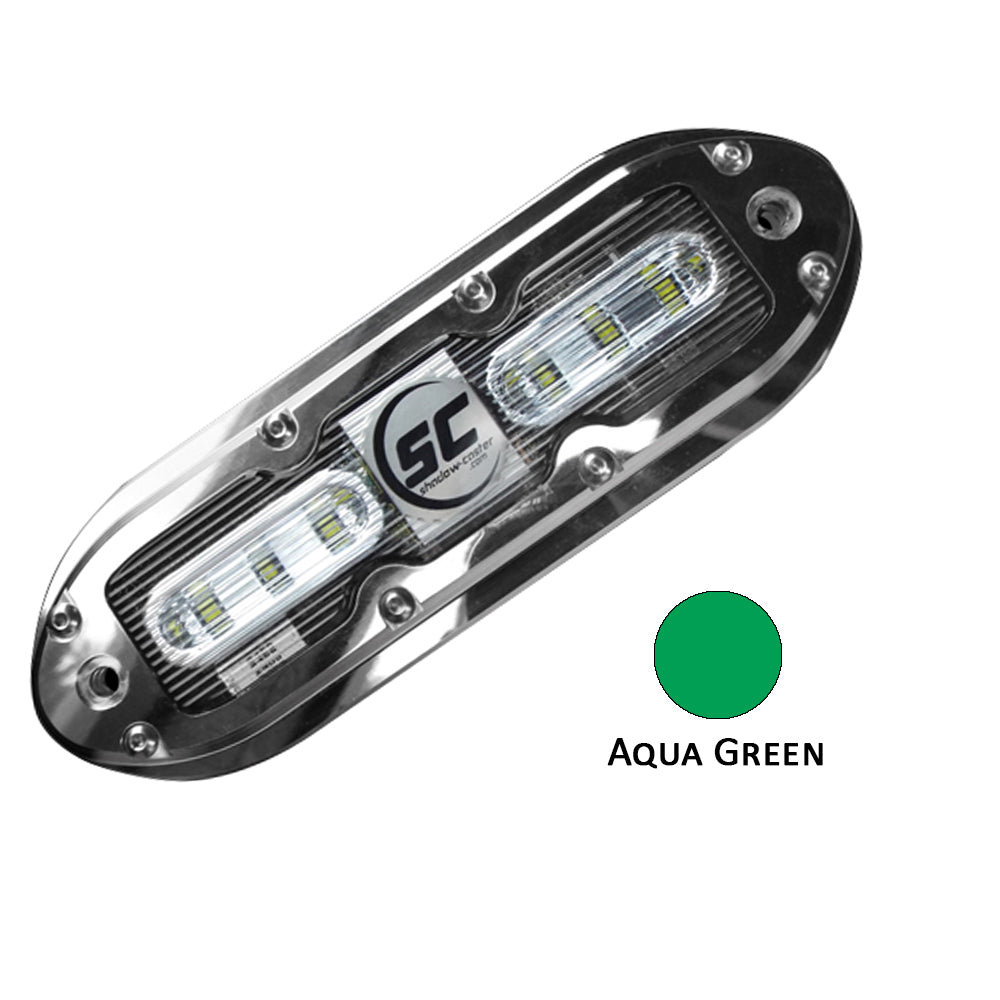 Tri-Water Marine | Shadow-Caster SCM-6 LED Underwater Light w/20' Cable - 316 SS Housing - Aqua Green [SCM-6-AG-20]