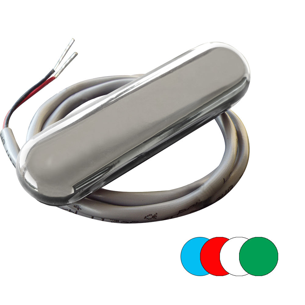 Tri-Water Marine | Shadow-Caster Courtesy Light w/2' Lead Wire - 316 SS Cover - RGB Multi-Color - 4-Pack [SCM-CL-RGB-SS-4PACK]