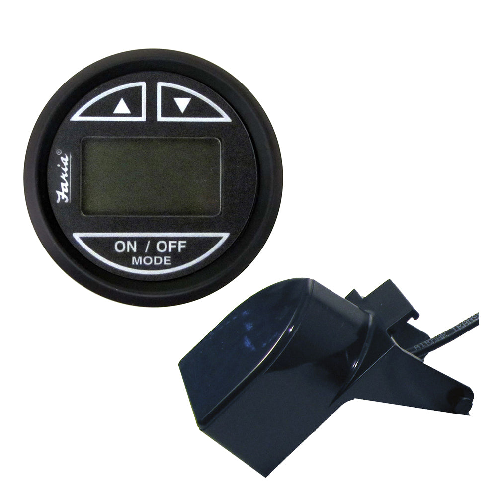 Tri-Water Marine | Faria Euro Black 2" Depth Sounder w/Transom Mount Transducer [12850]