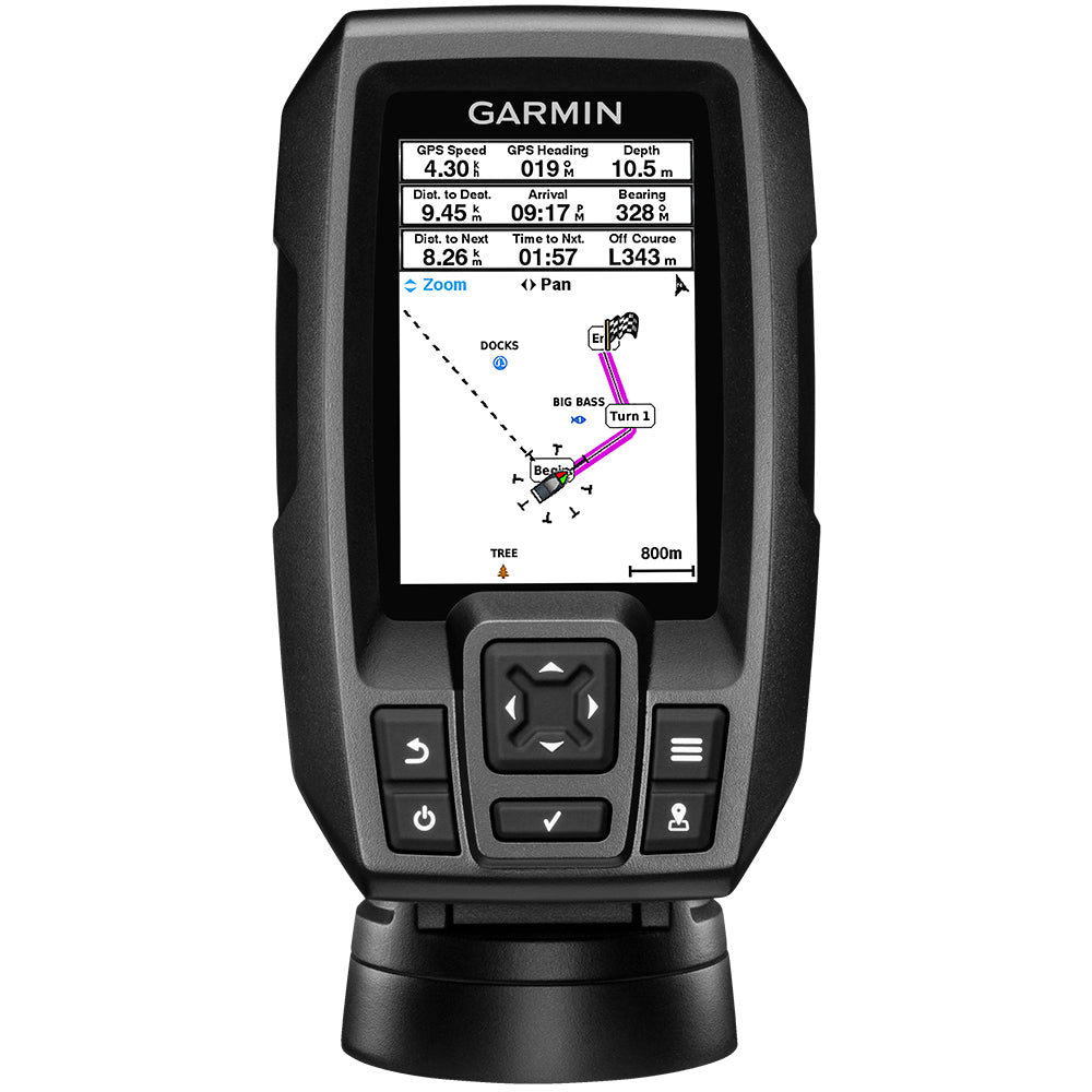 Tri-Water Marine | Garmin STRIKER 4 Fishfinder Worldwide Version w/77/200kHz - 4-Pin Transducer w/Transom & Trolling Motor Mounts [010-01550-01]