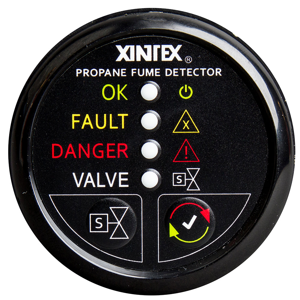 Tri-Water Marine | Fireboy-Xintex Propane Fume Detector w/Plastic Sensor Solenoid Valve - Black Bezel Display [P-1BS-R]