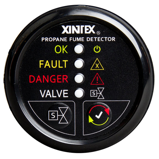 Tri-Water Marine | Fireboy-Xintex Propane Fume Detector w/Automatic Shut-Off Plastic Sensor - No Solenoid Valve - Black Bezel Display [P-1BNV-R]