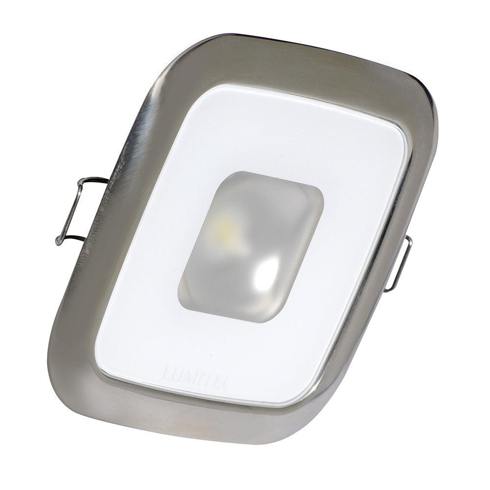 Tri-Water Marine | Lumitec Square Mirage Down Light - White Dimming, Red/Blue Non-Dimming - Polished Bezel [116118]