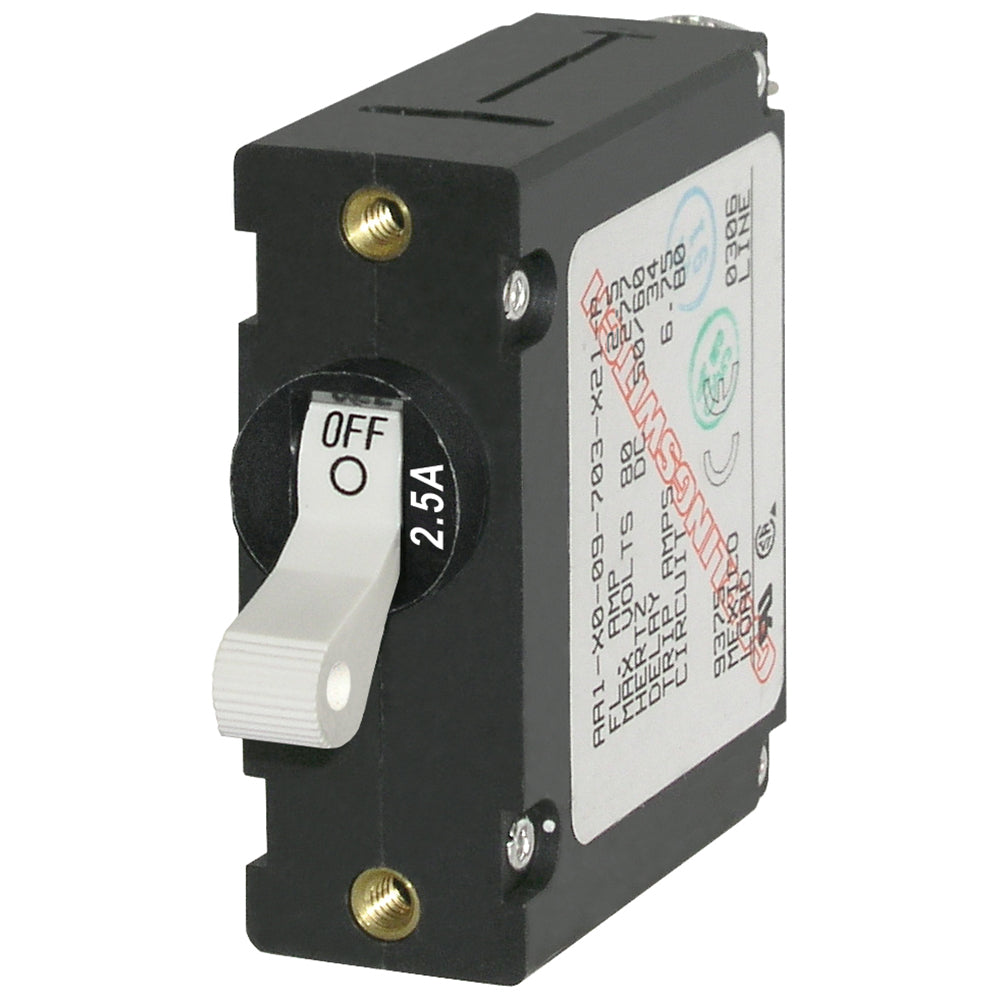 Tri-Water Marine | Blue Sea 7197 A-Series White Toggle Circuit Breaker - Single Pole 2.5A [7197]