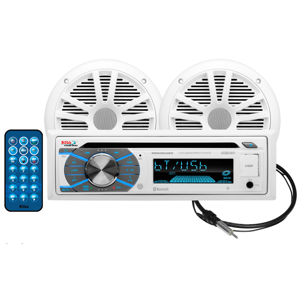 Tri-Water Marine | Boss Audio MCK508WB.6 Marine Stereo 6.5" Speaker Kit - White [MCK508WB.6]