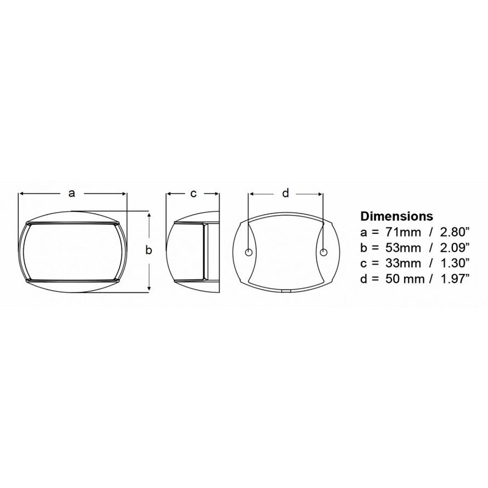 Tri-Water Marine | Hella Marine NaviLED Port & Starboard Pair - 2nm - Colored Lens/White Housing [980520811]