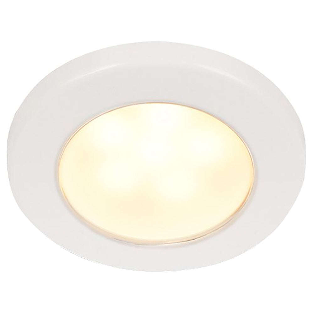 Tri-Water Marine | Hella Marine EuroLED 75 3" Round Screw Mount Down Light - Warm White LED - White Plastic Rim - 12V [958109011]