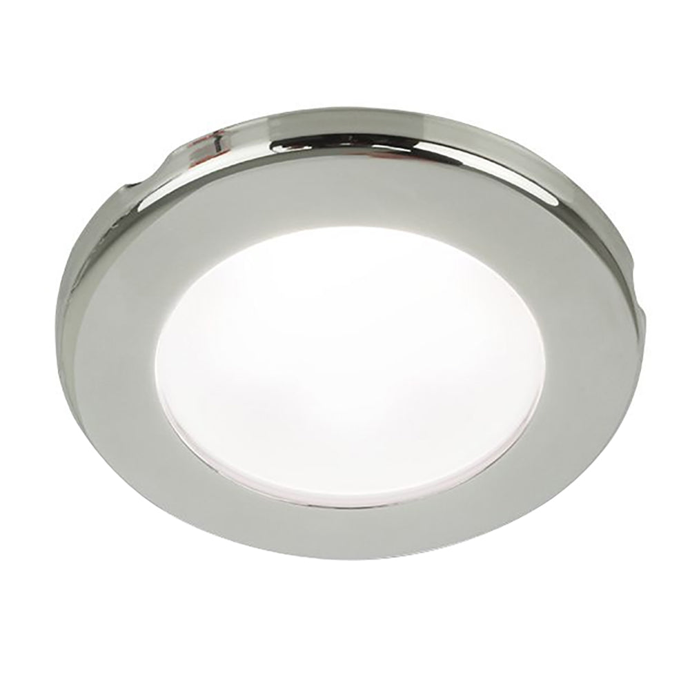 Tri-Water Marine | Hella Marine EuroLED 75 3" Round Screw Mount Down Light - White LED - Stainless Steel Rim - 12V [958110021]