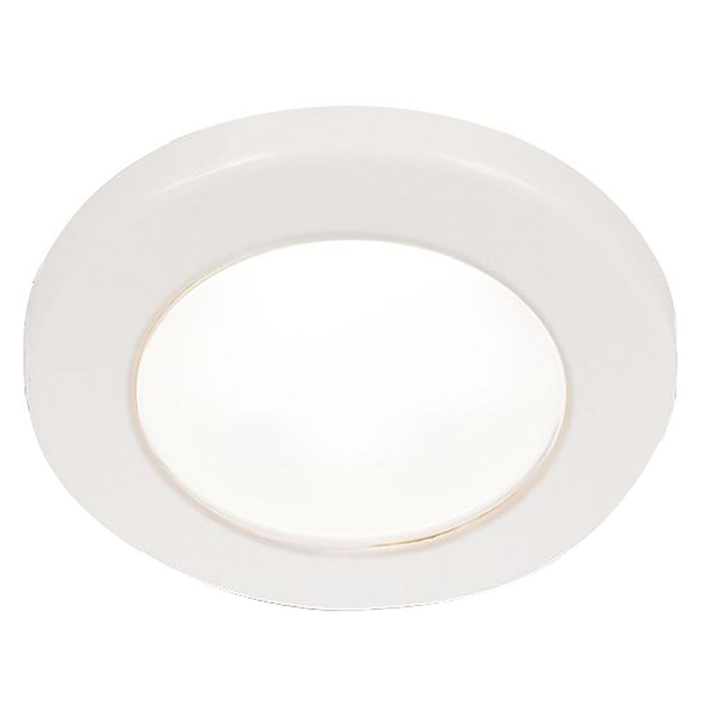 Tri-Water Marine | Hella Marine EuroLED 75 3" Round Screw Mount Down Light - White LED - White Plastic Rim - 24V [958110111]