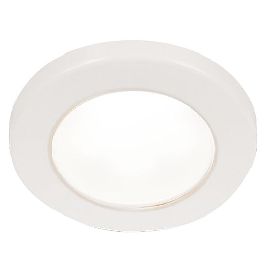 Tri-Water Marine | Hella Marine EuroLED 75 3" Round Screw Mount Down Light - White LED - White Plastic Rim - 24V [958110111]