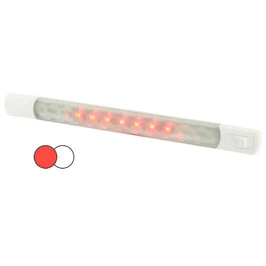 Tri-Water Marine | Hella Marine Surface Strip Light w/Switch - White/Red LEDs - 12V [958121001]