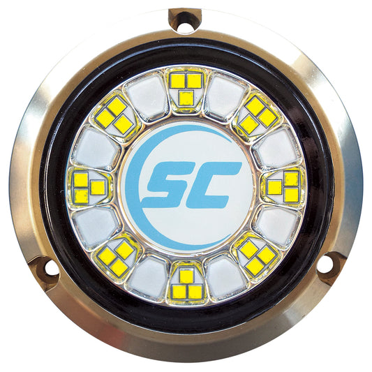 Tri-Water Marine | Shadow-Caster SCR-24 Bronze Underwater Light - 24 LEDs - Bimini Blue/Great White [SCR-24-BW-BZ-10]