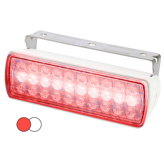 Tri-Water Marine | Hella Marine Sea Hawk XL Dual Color LED Floodlights - Red/White LED - White Housing [980950051]