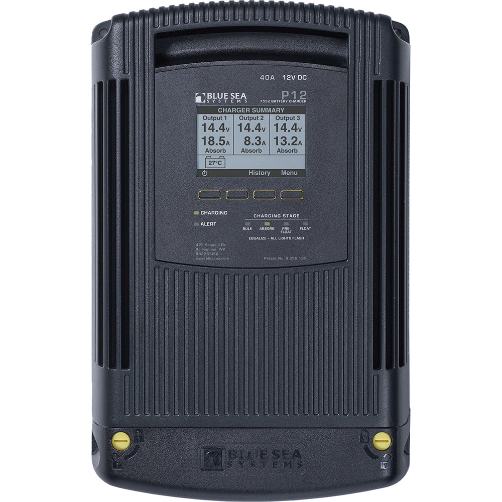 Tri-Water Marine | Blue Sea 7532 P12 Gen2 Battery Charger - 40A - 3-Bank [7532]