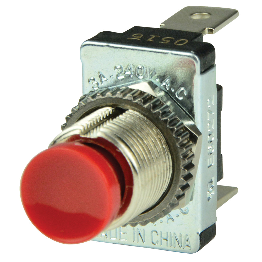 Tri-Water Marine | BEP Red SPST Momentary Contact Switch - OFF/(ON) [1001401]