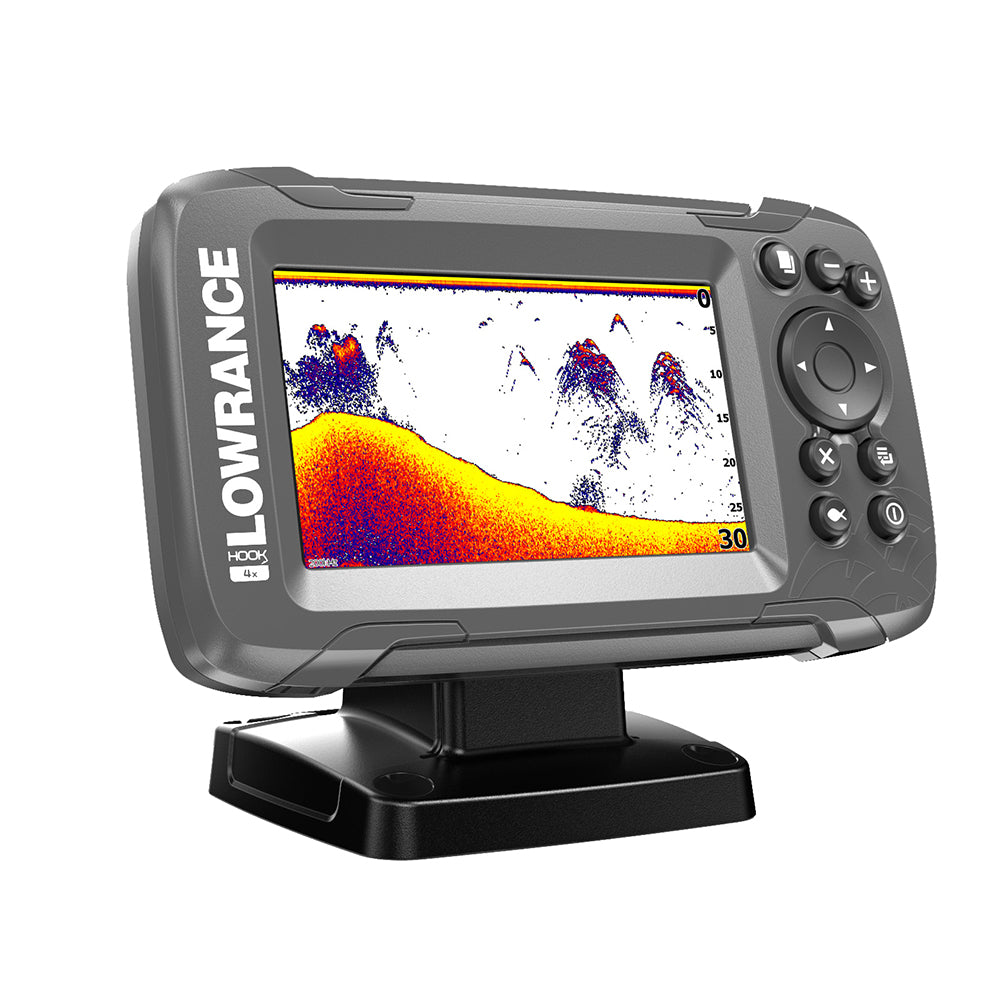 Tri-Water Marine | Lowrance HOOK2-4x 4" Bullet Fishfinder Transom Mount Bullet Skimmer Transducer [000-14012-001]