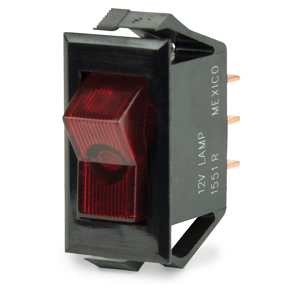 Tri-Water Marine | BEP Illuminated SPST Rocker Switch - Red LED - 12V - OFF/ON [1001705]