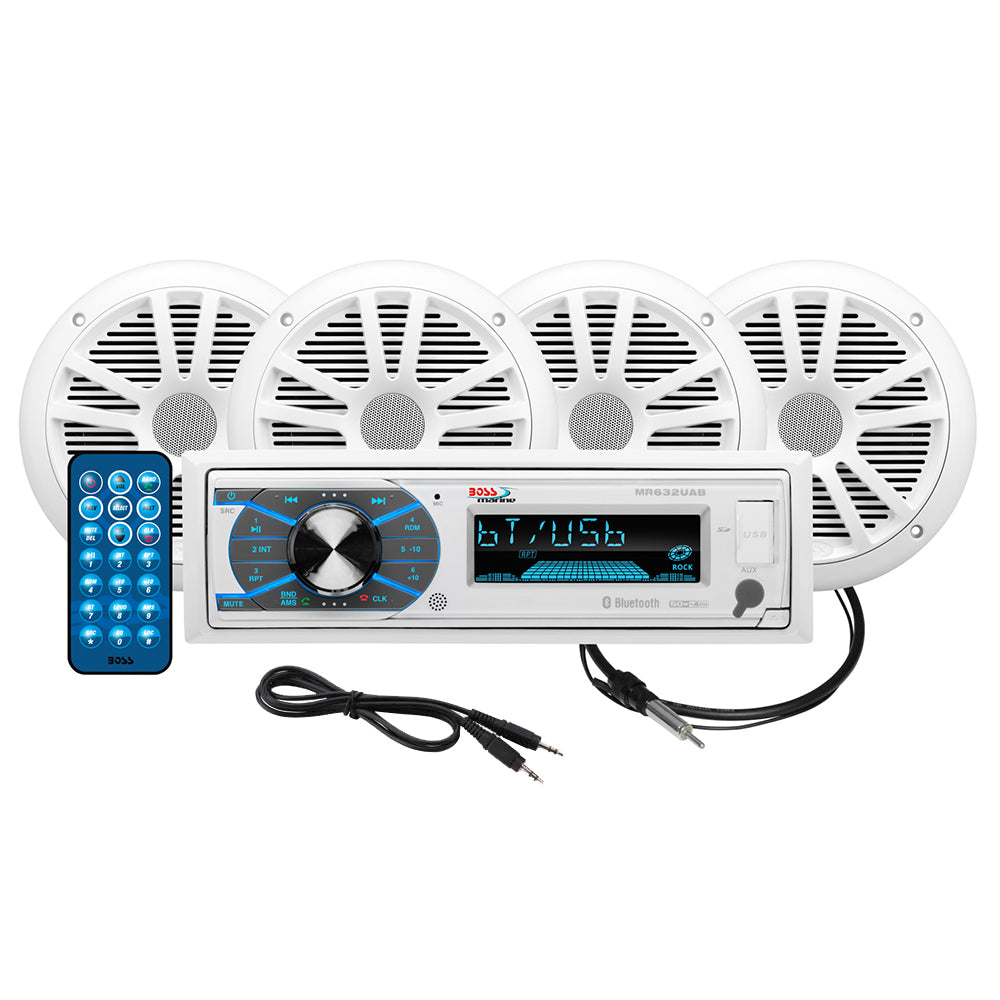 Tri-Water Marine | Boss Audio MCK632WB.64 Marine Stereo 2 Pairs of 6.5" Speaker Kit - White [MCK632WB.64]