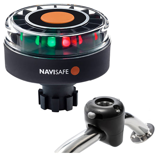 Tri-Water Marine | Navisafe Navilight Tricolor 2NM w/Navibolt Base Rail Mount - Black [342KIT]