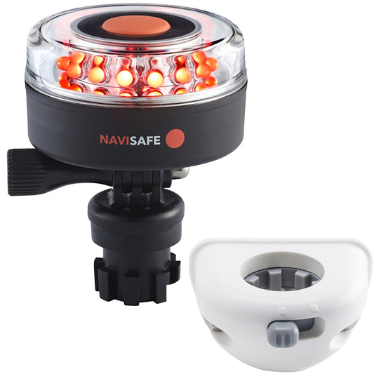 Tri-Water Marine | Navisafe Navilight All RED 360 2NM w/Navimount Base Vertical Mount - White [045KIT6]