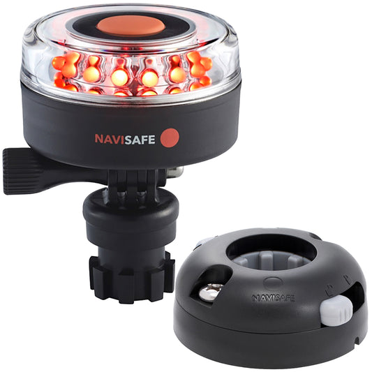 Tri-Water Marine | Navisafe Navilight All RED 360 2NM w/Navimount Base Horizontal Mount - Black [045KIT7]