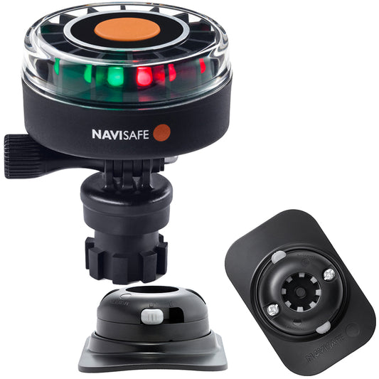 Tri-Water Marine | Navisafe Navilight 2NM Tricolor w/Navimount Base RIB Mount - Black [340KIT2]