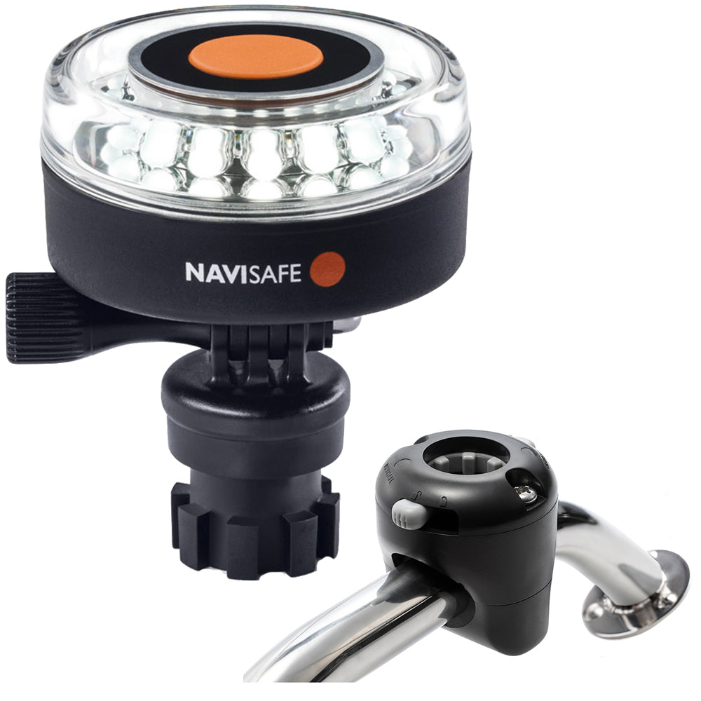 Tri-Water Marine | Navisafe Navilight 360 2NM White w/Navimount Base Rail Mount - Black [040KIT]