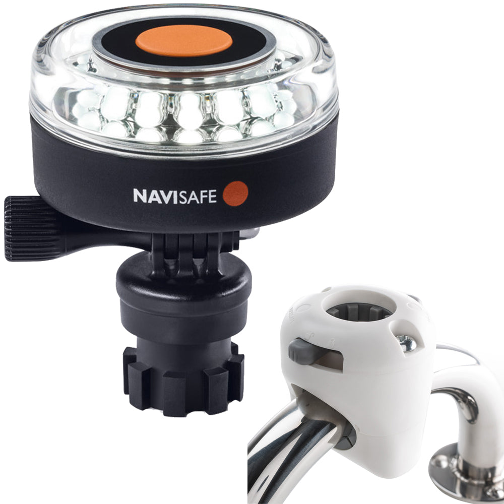 Tri-Water Marine | Navisafe Navilight 360 2NM White w/Navimount Base Rail Mount - White [040KIT3]