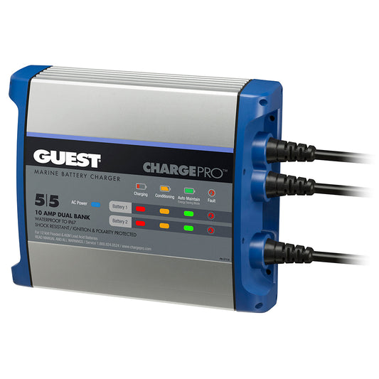 Tri-Water Marine | Guest On-Board Battery Charger 10A / 12V - 2 Bank - 120V Input [2711A]