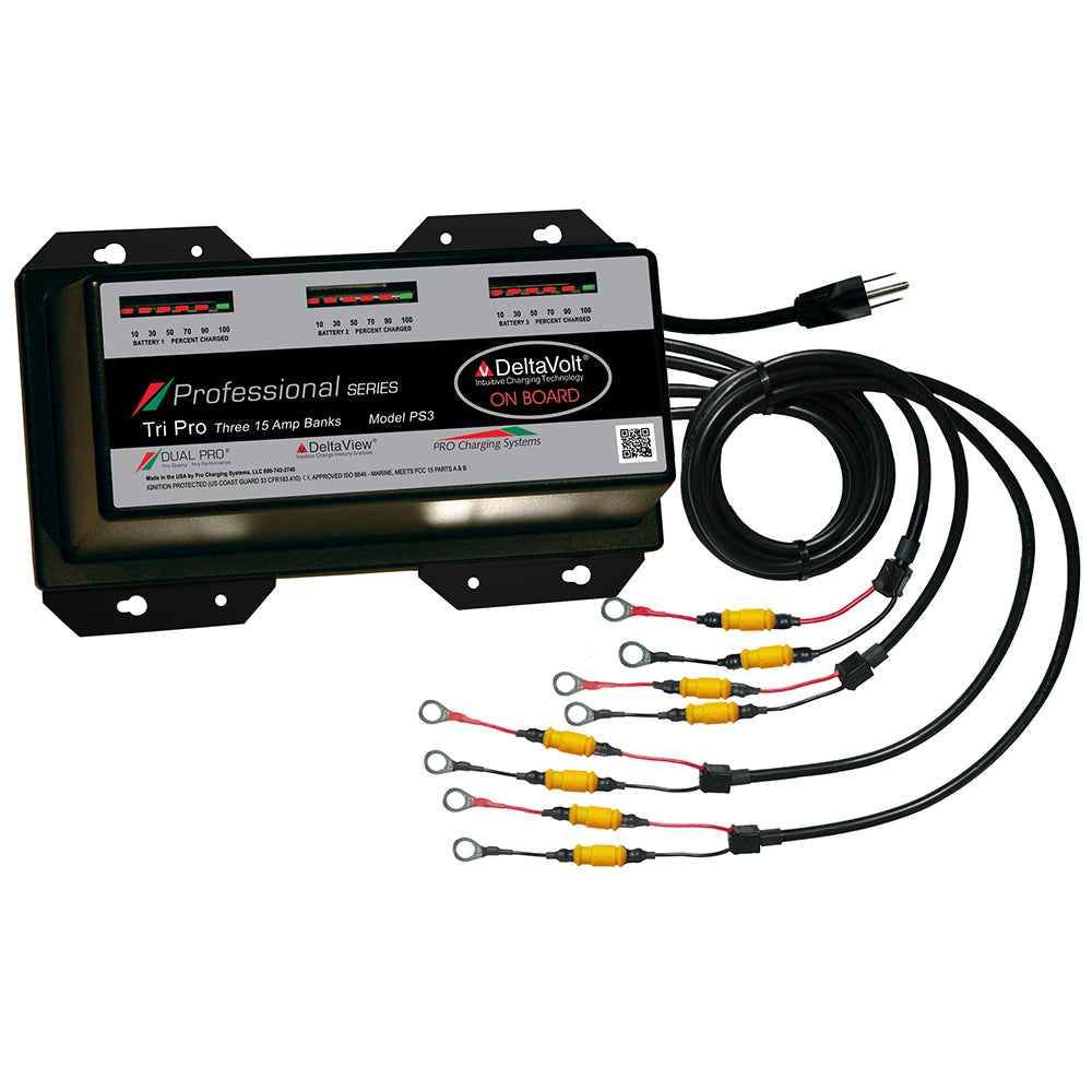 Tri-Water Marine | Dual Pro Professional Series Battery Charger - 45A - 3-15A-Banks - 12V-36V [PS3]