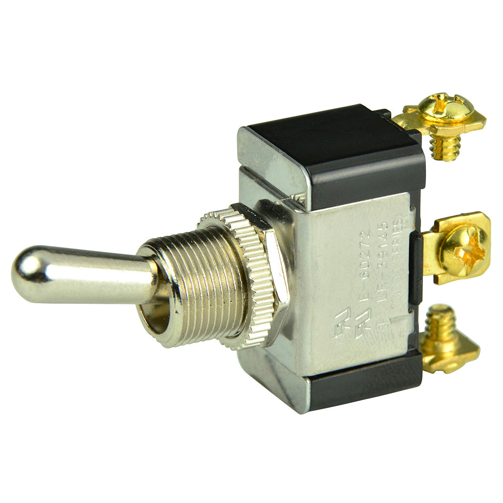 Tri-Water Marine | BEP SPDT Chrome Plated Toggle Switch - ON/OFF/(ON) [1002015]