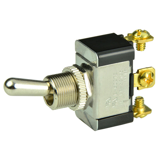 Tri-Water Marine | BEP SPDT Chrome Plated Toggle Switch - ON/OFF/(ON) [1002015]