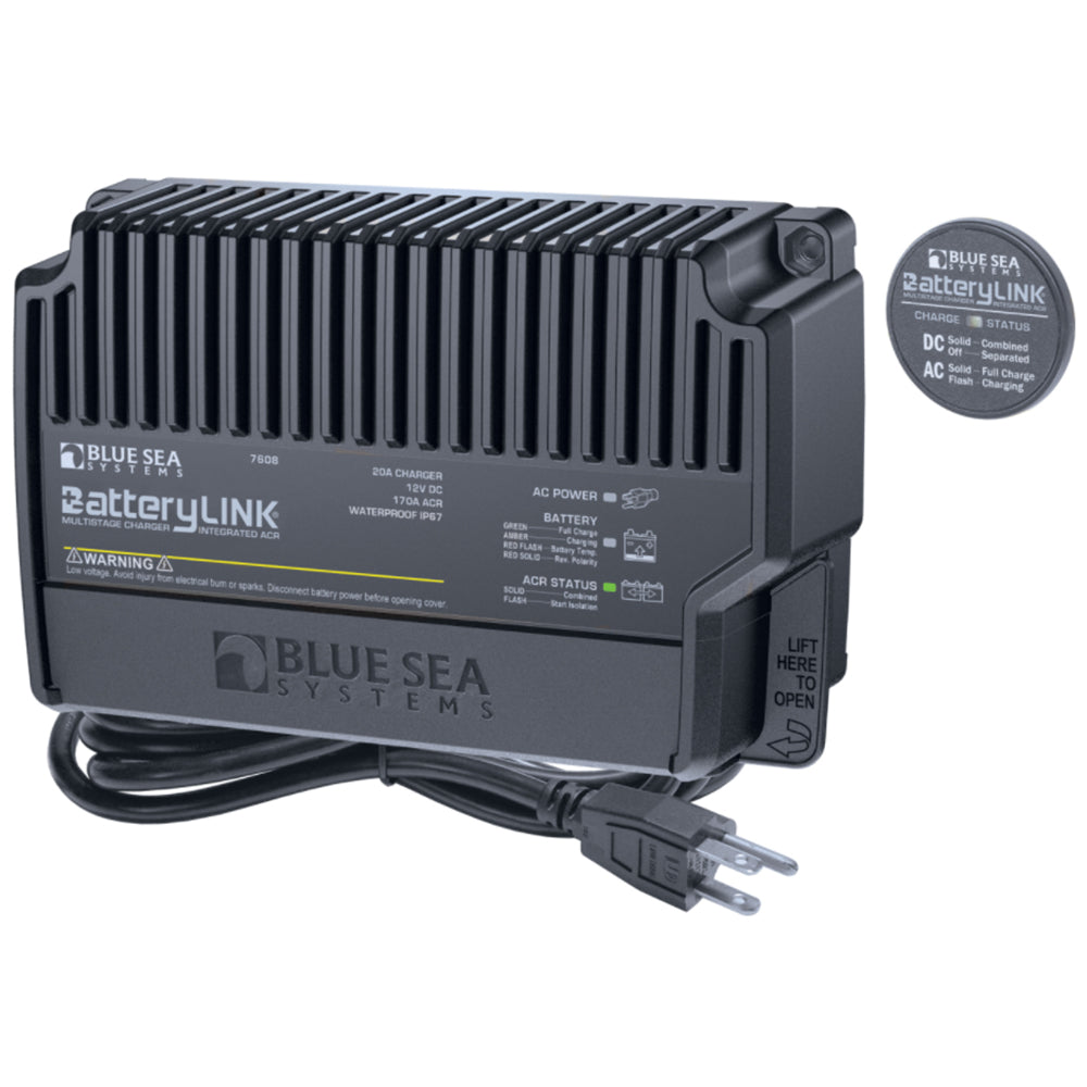 Tri-Water Marine | Blue Sea 7608 BatteryLink Charger (North America) - 12V - 20Amp - 2 Bank [7608]