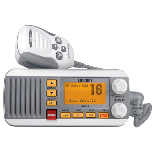 Tri-Water Marine | Uniden UM435 Fixed Mount VHF Radio - White [UM435]