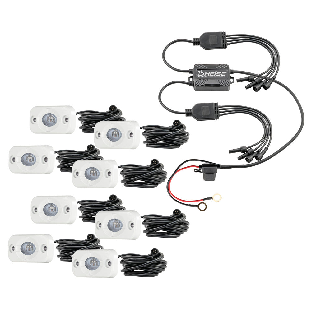 Tri-Water Marine | HEISE RGB Accent Light Kit - 8 Pack [HE-8MLRGBK]