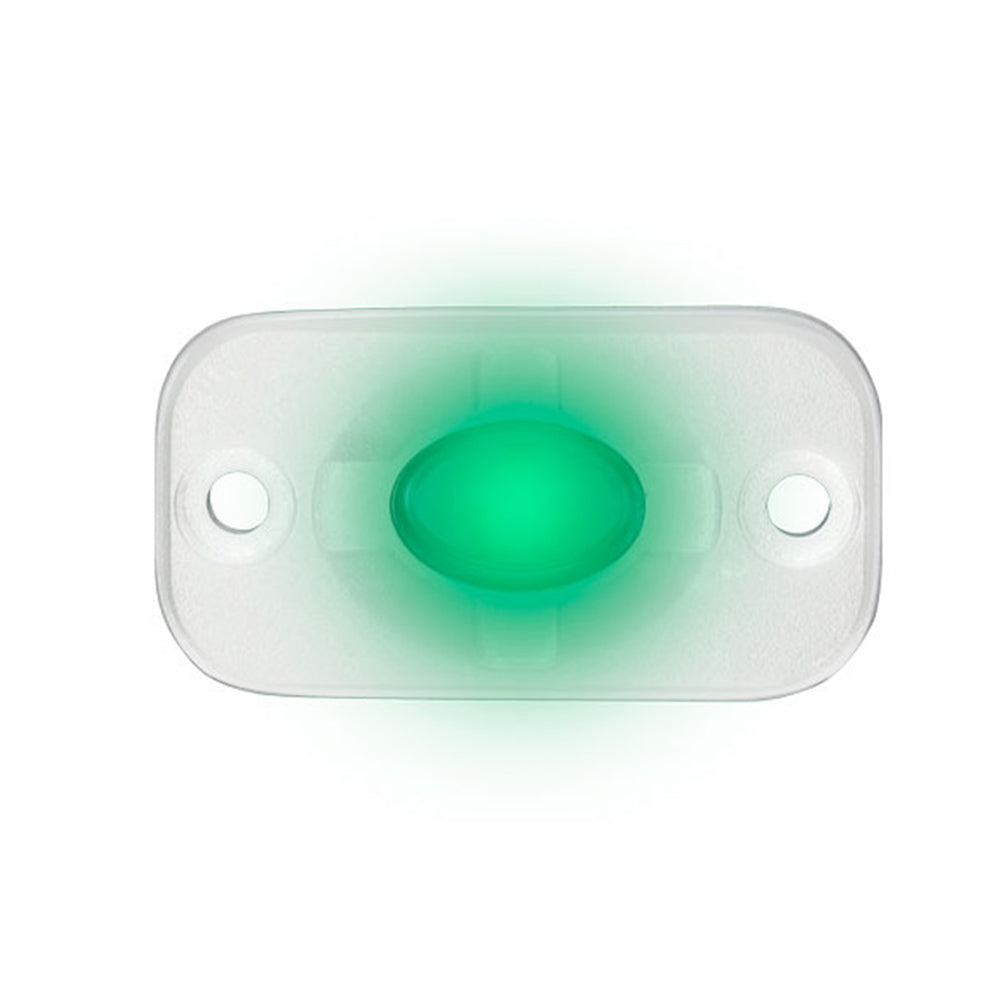 Tri-Water Marine | HEISE Marine Auxiliary Accent Lighting Pod - 1.5" x 3" - White/Green [HE-ML1G]