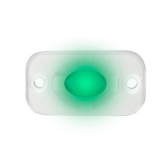 Tri-Water Marine | HEISE Marine Auxiliary Accent Lighting Pod - 1.5" x 3" - White/Green [HE-ML1G]