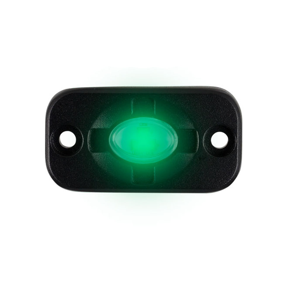 Tri-Water Marine | HEISE Auxiliary Accent Lighting Pod - 1.5" x 3" - Black/Green [HE-TL1G]