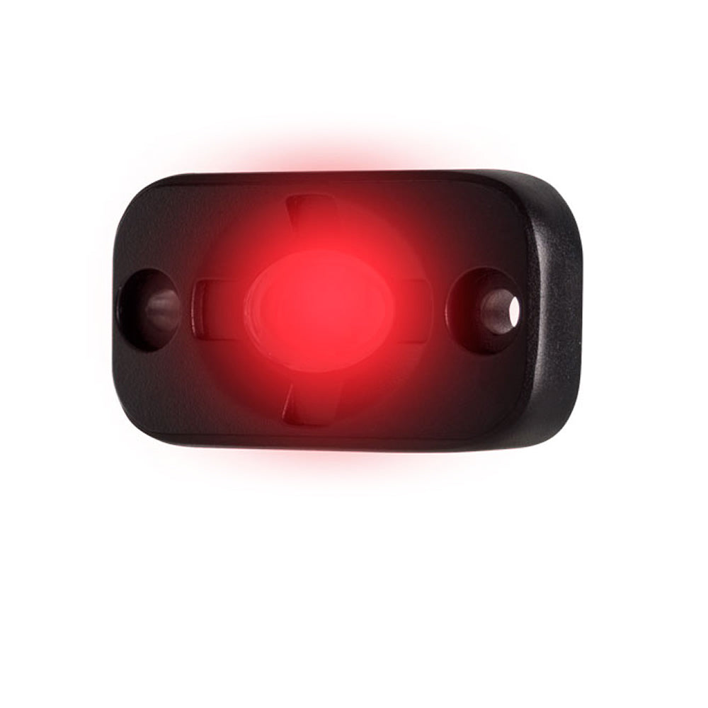 Tri-Water Marine | HEISE Auxiliary Accent Lighting Pod - 1.5" x 3" - Black/Red [HE-TL1R]