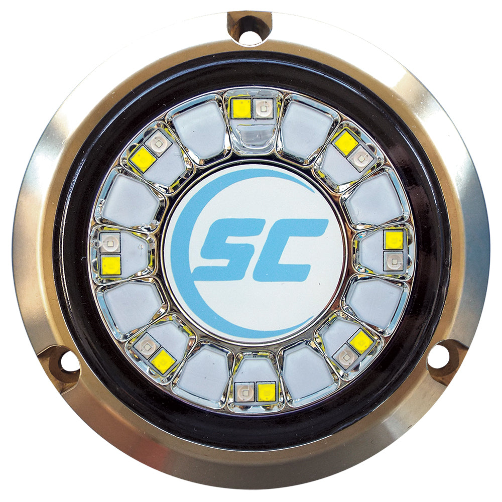 Tri-Water Marine | Shadow-Caster Blue/White Color Changing Underwater Light - 16 LEDs - Bronze [SCR-16-BW-BZ-10]