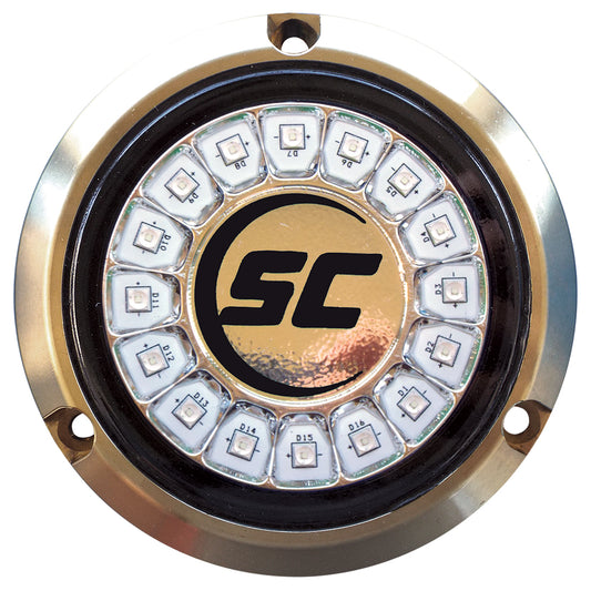 Tri-Water Marine | Shadow-Caster Great White Single Color Underwater Light - 16 LEDs - Bronze [SCR-16-GW-BZ-10]