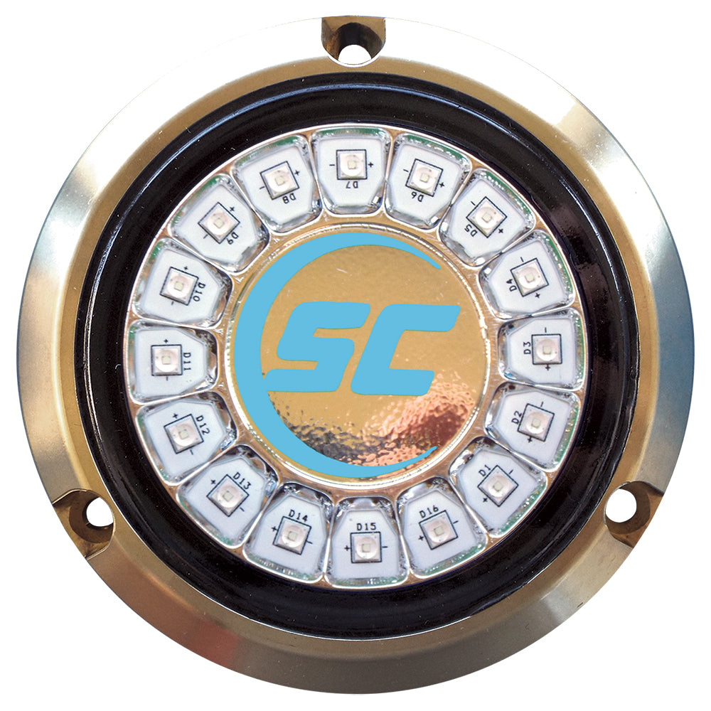 Tri-Water Marine | Shadow-Caster Bimini Blue Single Color Underwater Light - 16 LEDs - Bronze [SCR-16-BB-BZ-10]